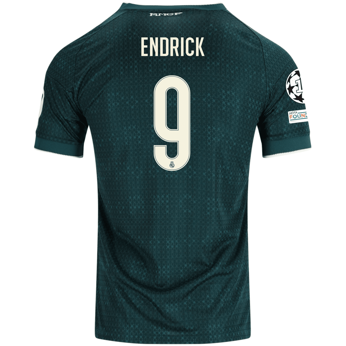 adidas Men's Real Madrid Endrick Felipe Moreira de Sousa Match Authentic Away Jersey w/ Champions League Patches 26/27 (Green) | SoccerWearhouse