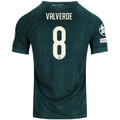 adidas Men's Real Madrid Federico Valverde Match Authentic Away Jersey w/ Champions League Patches 26/27 (Green)