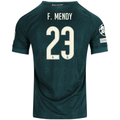 adidas Men's Real Madrid Ferland Mendy Match Authentic Away Jersey w/ Champions League Patches 26/27 (Green)