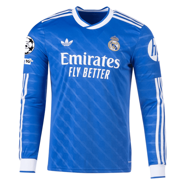 adidas Men's Real Madrid Long Sleeve Third Jersey w/ Champions League adidas Men's Real Madrid Long Sleeve Third Jersey w/ Champions League