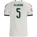 adidas Mens Real Madrid Jude Bellingham Home Jersey w/ Champions League Patches 26/27 (White)