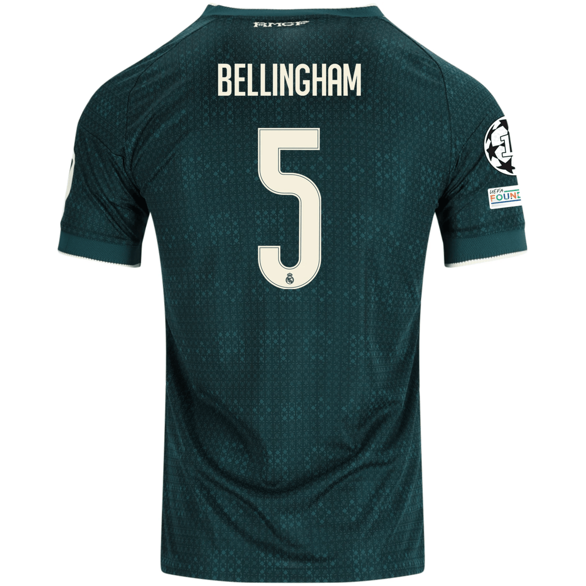 adidas Men's Real Madrid Jude Bellingham Match Authentic Away Jersey w/ Champions League Patches 26/27 (Green) | SoccerWearhouse
