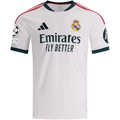 adidas Mens Real Madrid Authentic Home Jersey w/ Champions League Patches 26/27 (White)