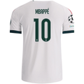adidas Mens Real Madrid Kylian Mbappe Authentic Home Jersey w/ Champions League Patches 26/27 (White)