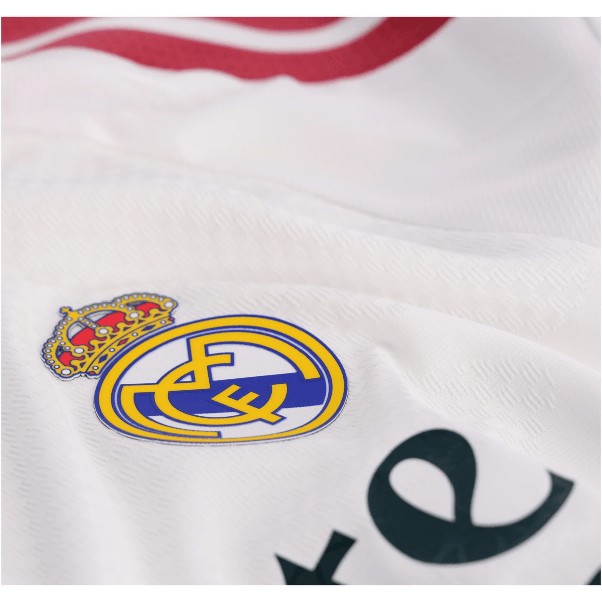 adidas Mens Real Madrid Kylian Mbappe Authentic Home Jersey w/ Champions League Patches 26/27 (White) | SoccerWearhouse