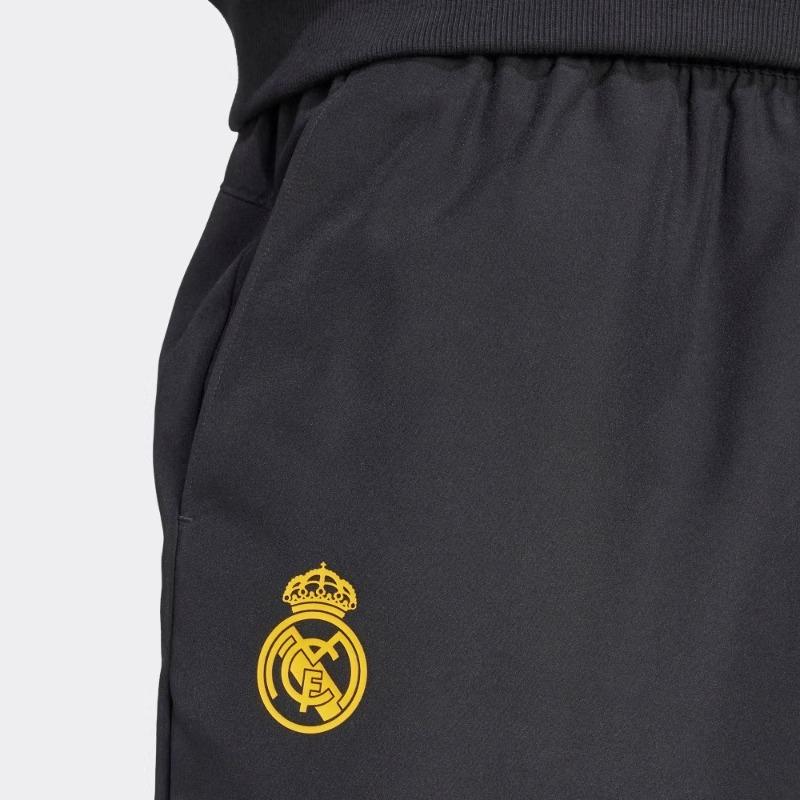 adidas Men's Real Madrid Lifestyle Woven Pant (Black) | SoccerWearhouse