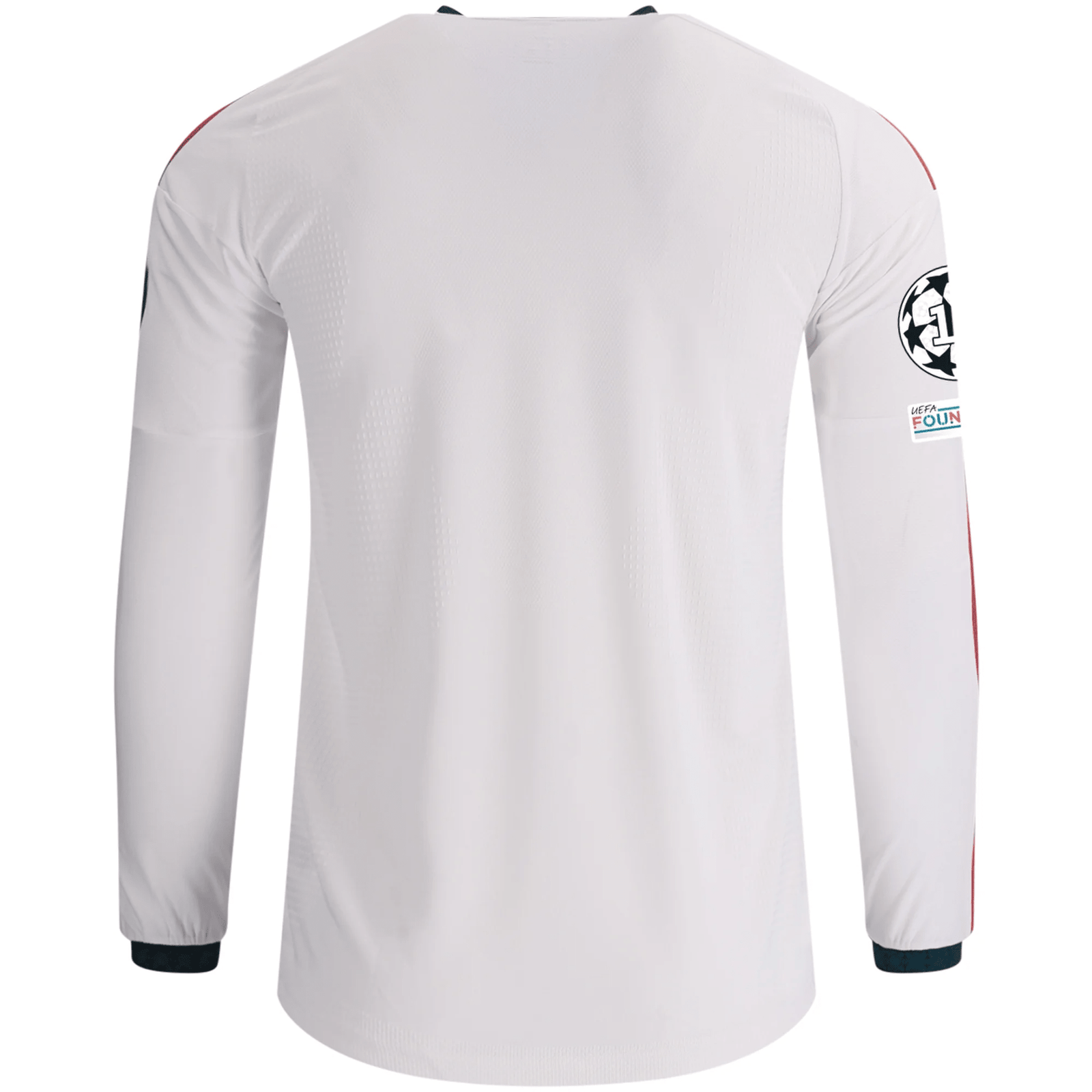 adidas Mens Real Madrid Jude Bellingham Long Sleeve Authentic Home Jersey w/ Champions League Patches 26/27 (White) | SoccerWearhouse