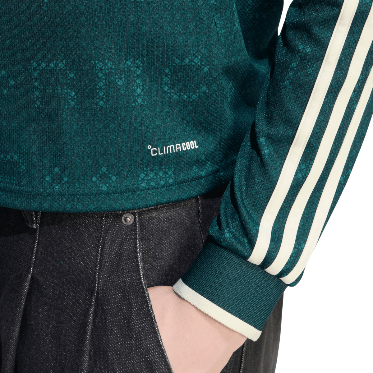 adidas Mens Real Madrid Long Sleeve Away Jersey 26/27 (Green) | SoccerWearhouse