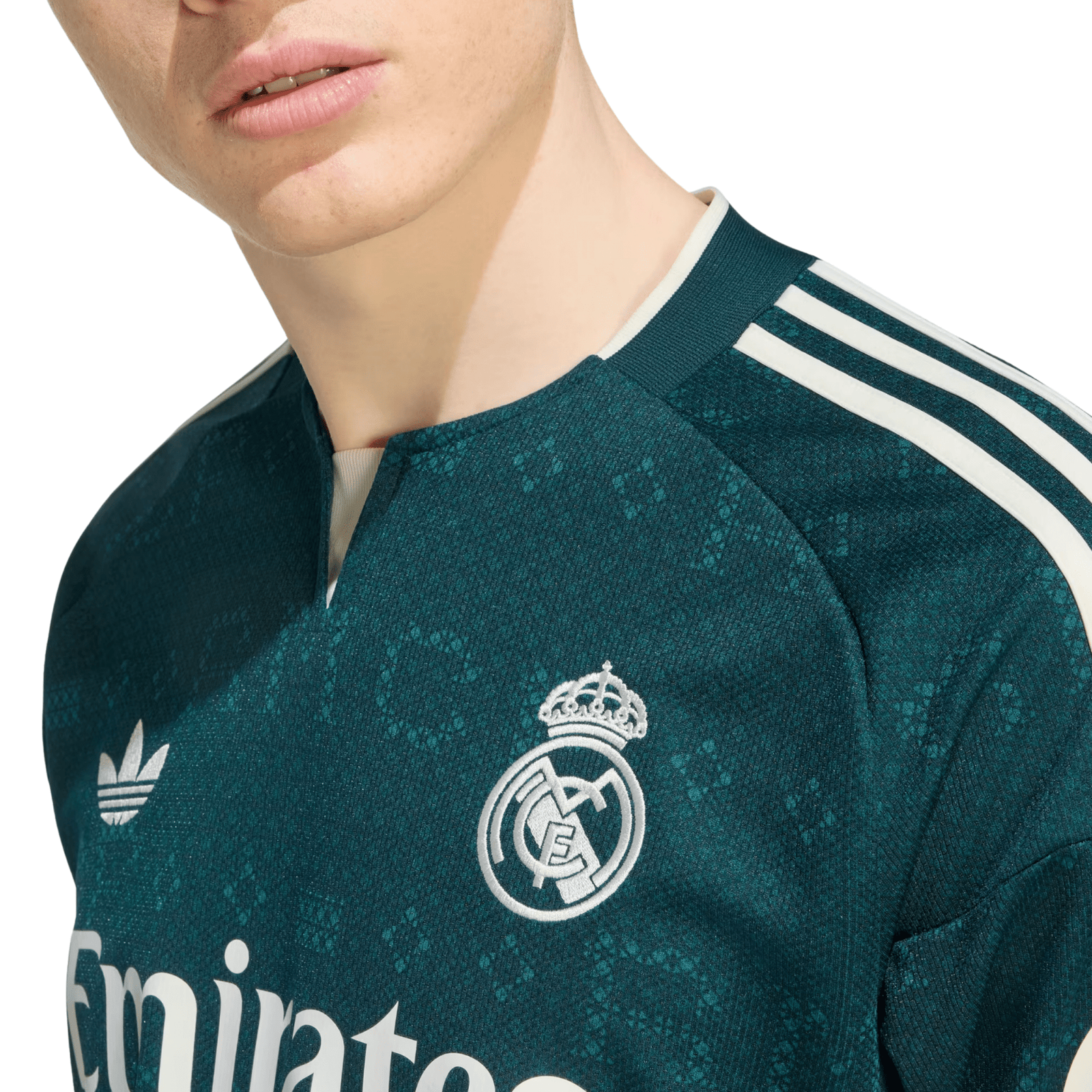 adidas Mens Real Madrid Long Sleeve Away Jersey 26/27 (Green) | SoccerWearhouse