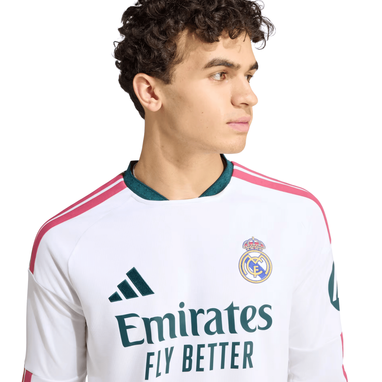 adidas Mens Real Madrid Long Sleeve Home Jersey 26/27 (White) | SoccerWearhouse
