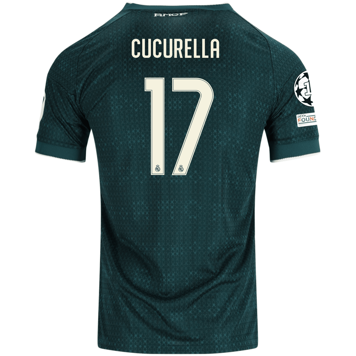 adidas Men's Real Madrid Marc Cucurella Match Authentic Away Jersey w/ Champions League Patches 26/27 (Green) | SoccerWearhouse