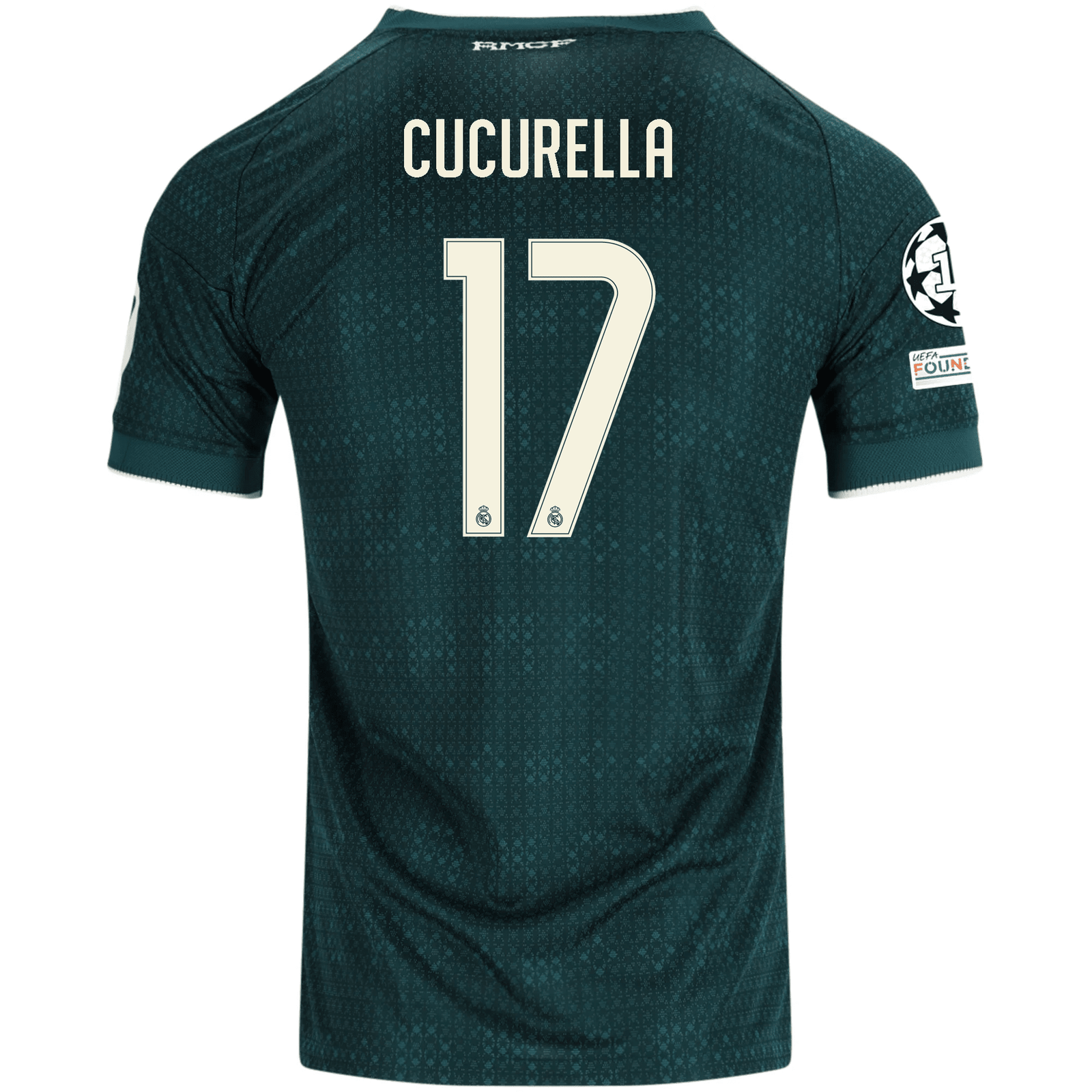 adidas Men's Real Madrid Marc Cucurella Match Authentic Away Jersey w/ Champions League Patches 26/27 (Green) | SoccerWearhouse