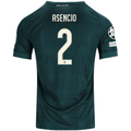 adidas Men's Real Madrid Raúl Asencio Match Authentic Away Jersey w/ Champions League Patches 26/27 (Green)