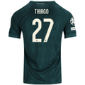 adidas Men's Real Madrid Thiago Pitarch Match Authentic Away Jersey w/ Champions League Patches 26/27 (Green)