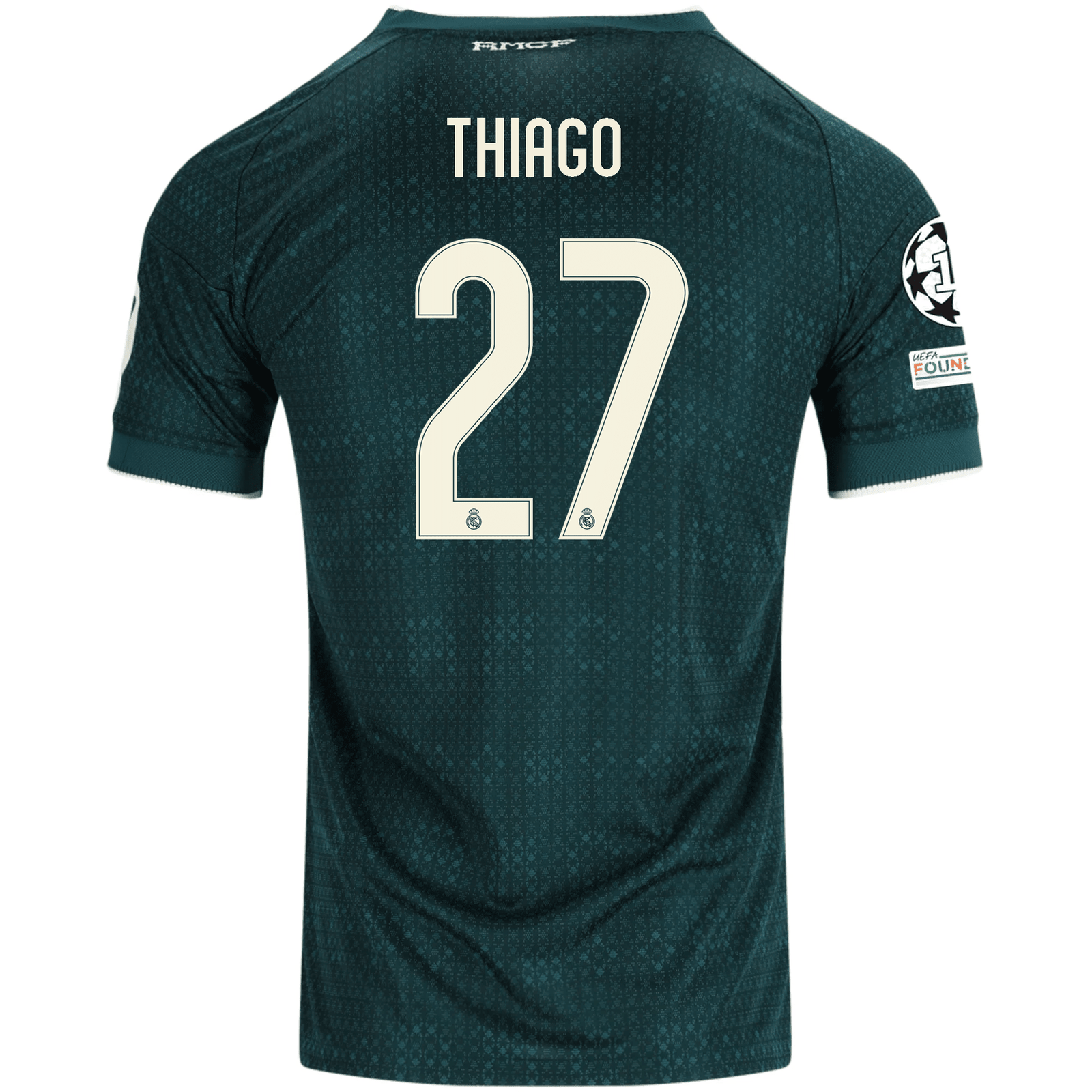 adidas Men's Real Madrid Thiago Pitarch Match Authentic Away Jersey w/ Champions League Patches 26/27 (Green) | SoccerWearhouse