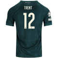 adidas Men's Real Madrid Trent Alexander-Arnold Match Authentic Away Jersey w/ Champions League Patches 26/27 (Green)