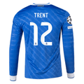 adidas Men's Real Madrid Trent Long Sleeve Third Jersey w/ Champions League Patches 25/26 (Blue/White)