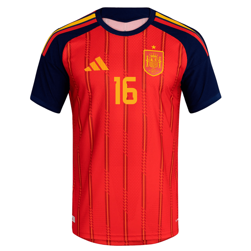 adidas Men's Rodri Spain Authentic World Cup Home Jersey 2026 (Vivid R