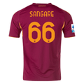 adidas Men's Roma Buba Sangaré Home Jersey w/ Serie A Patch 25/26 (Burgundy)