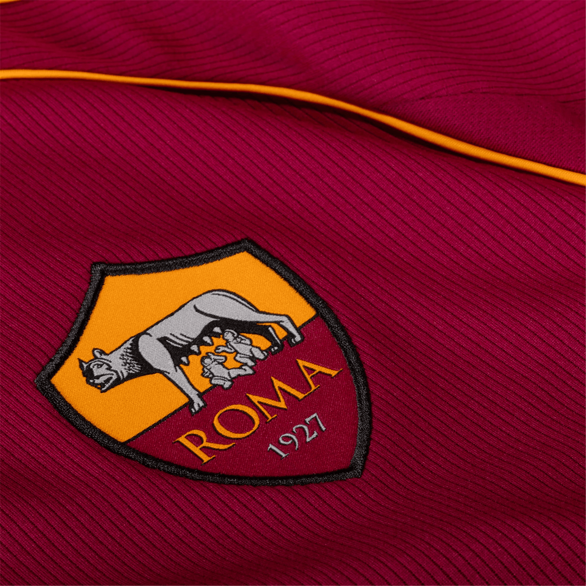 adidas Men's Roma Manu Kone Home Jersey w/ Europa League Patches 25/26 (Burgundy) | SoccerWearhouse