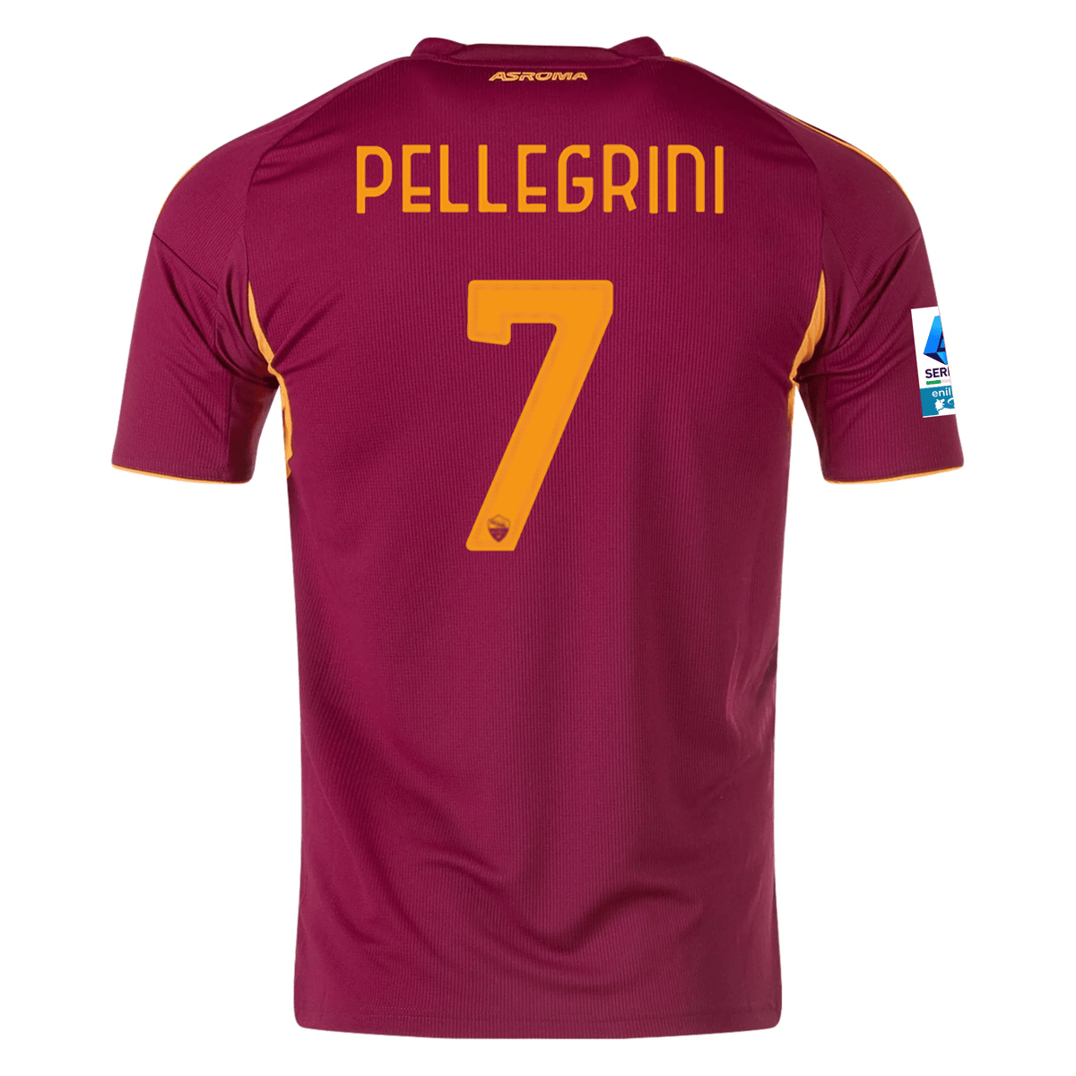 adidas Men's Roma Manuel Pellegrini Home Jersey w/ Serie A Patch 25/26 (Burgundy) | SoccerWearhouse
