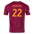 adidas Men's Roma Mario Hermoso Home Jersey w/ Serie A Patch 25/26 (Burgundy)