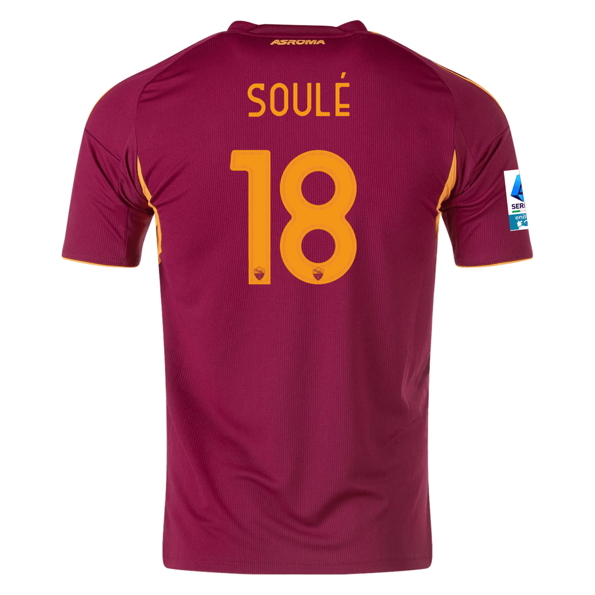 adidas Men's Roma Matías Soulé Home Jersey w/ Serie A Patch 25/26 (Burgundy) | SoccerWearhouse