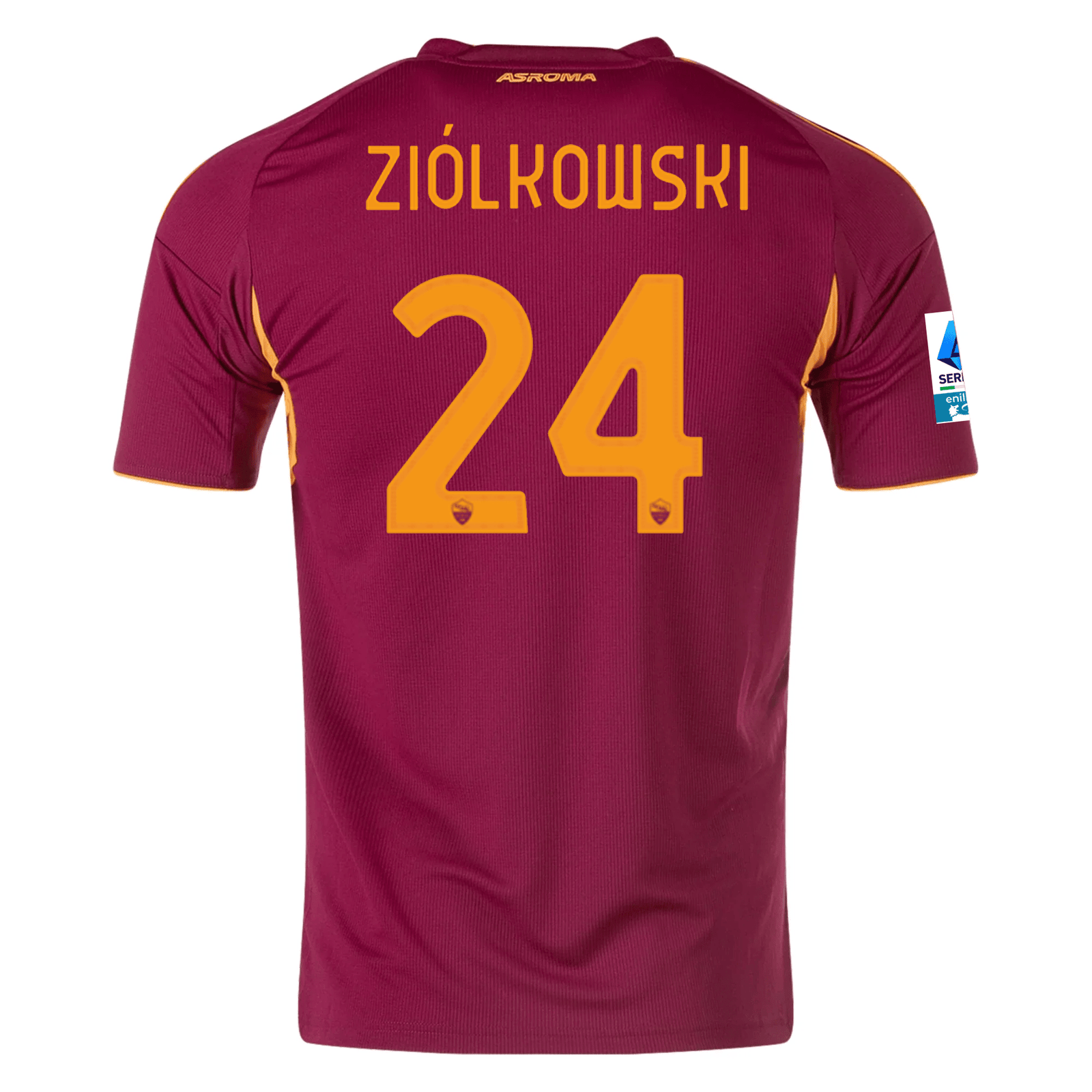 adidas Men's Roma Nicola Zalewski Home Jersey w/ Serie A Patch 25/26 (Burgundy) | SoccerWearhouse