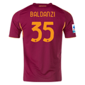 adidas Men's Roma Tommaso Baldanzi Home Jersey w/ Serie A Patch 25/26 (Burgundy)