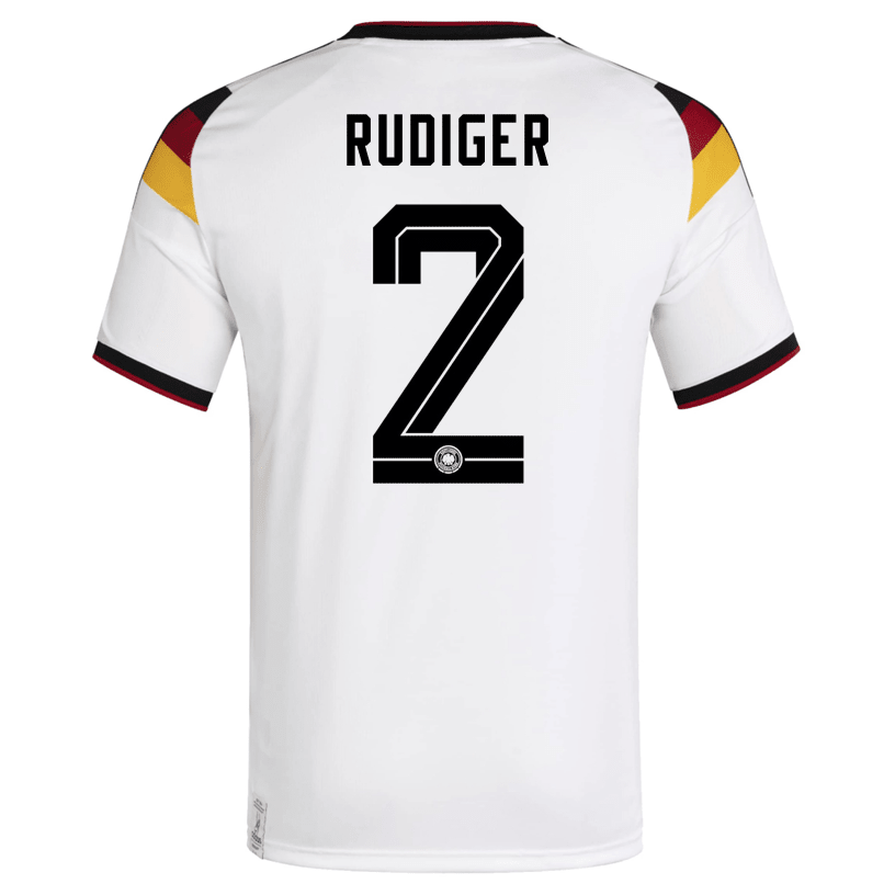 adidas Men's Rudiger Germany Home World Cup Jersey 2026 (White/Black) | SoccerWearhouse