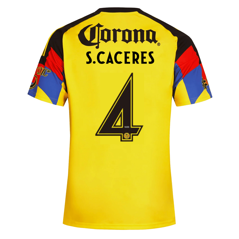 adidas Men's S. Caceres Club America Home Jersey 25/26 (Yellow) | SoccerWearhouse
