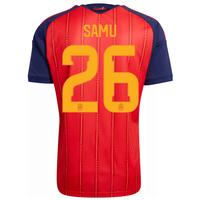 adidas Men's Samu Spain World Cup Home Jersey 2026 (Vivid Red) | SoccerWearhouse