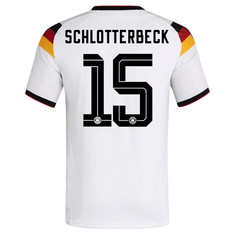 adidas Men's Schlotterbeck Germany Authentic Home World Cup Jersey 2026 (White/Black) | SoccerWearhouse
