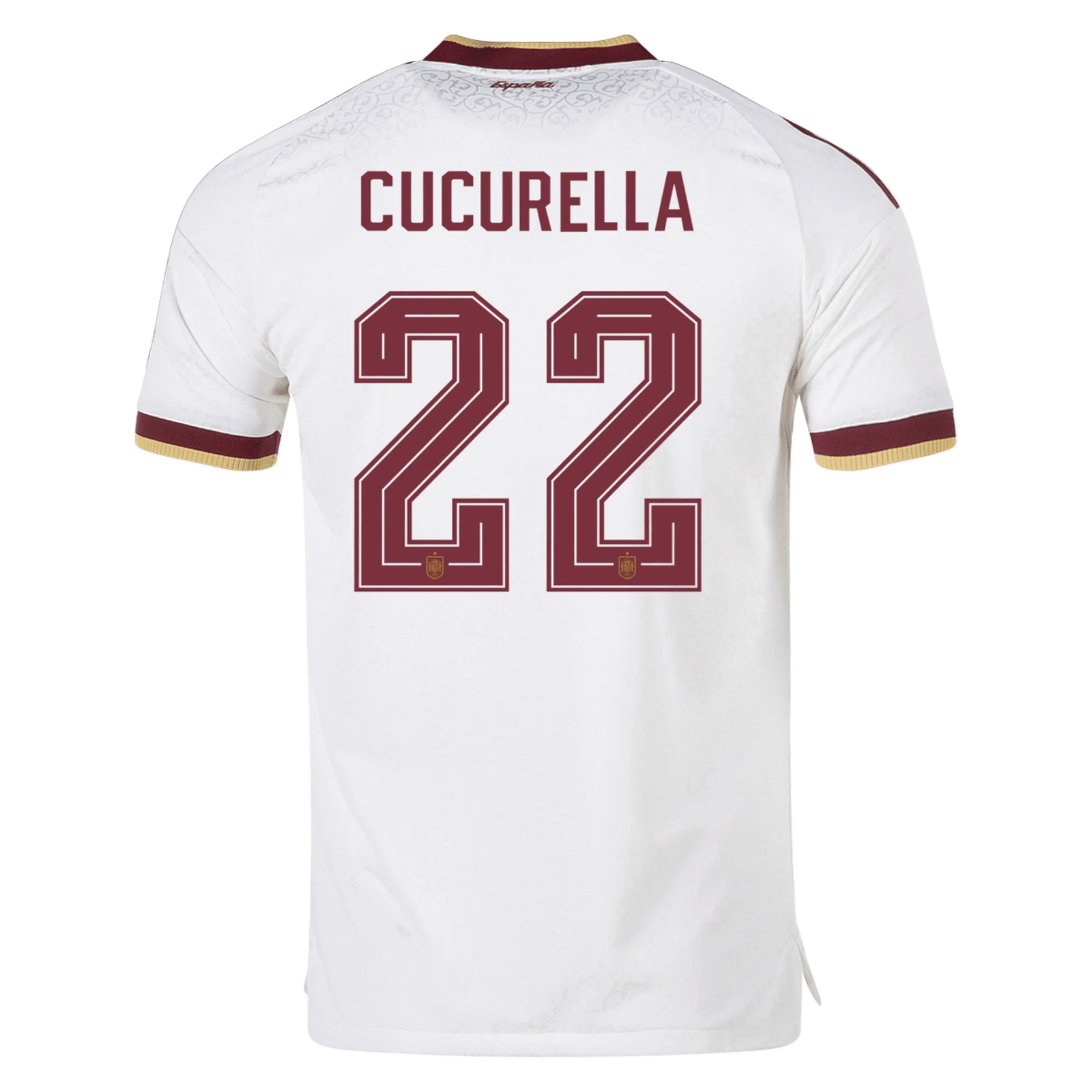 adidas Men's Spain Authentic Marc Cucurella Away Jersey 2026 (White) | SoccerWearhouse