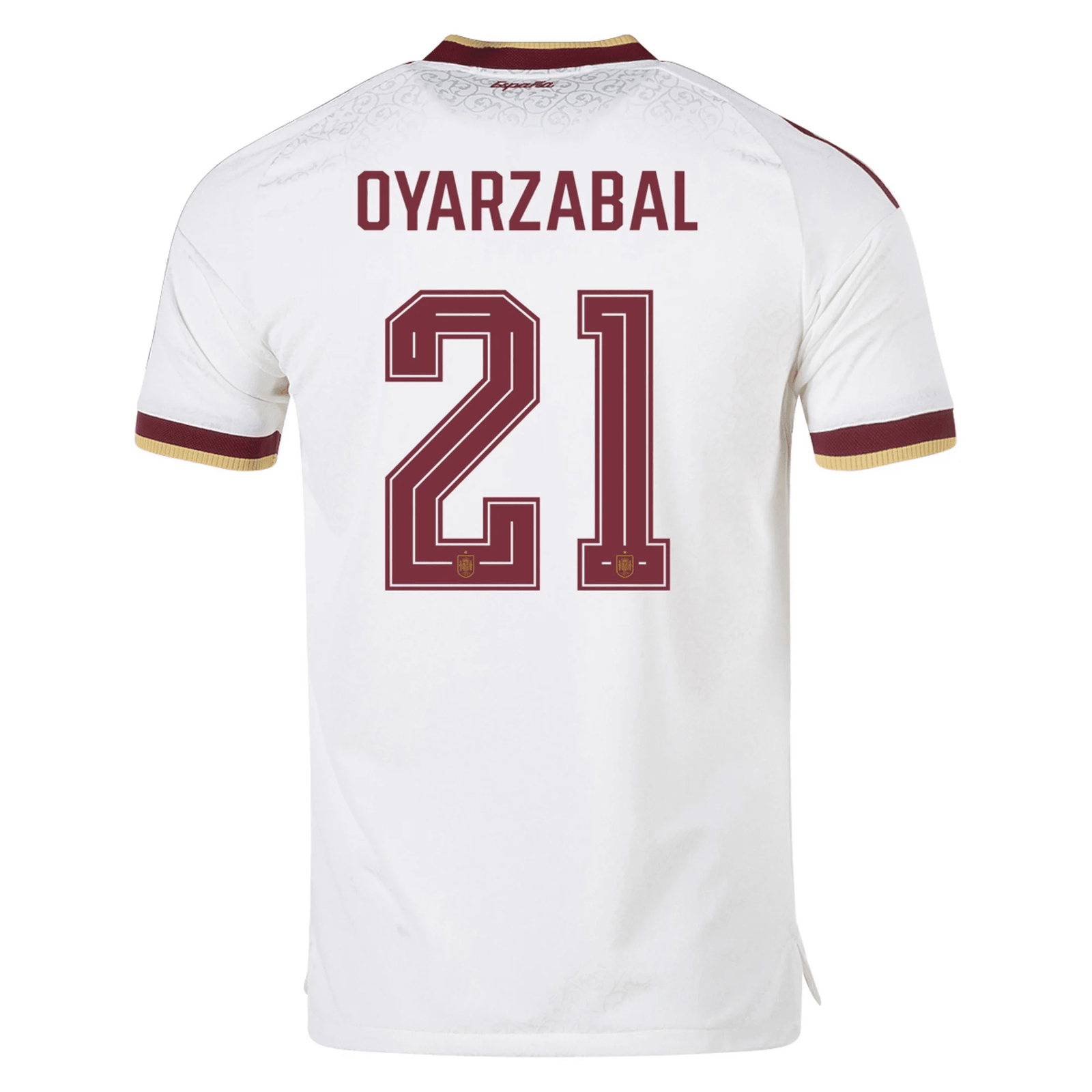 adidas Men's Spain Authentic Mikel Oyarzabal Away Jersey 2026 (White) | SoccerWearhouse