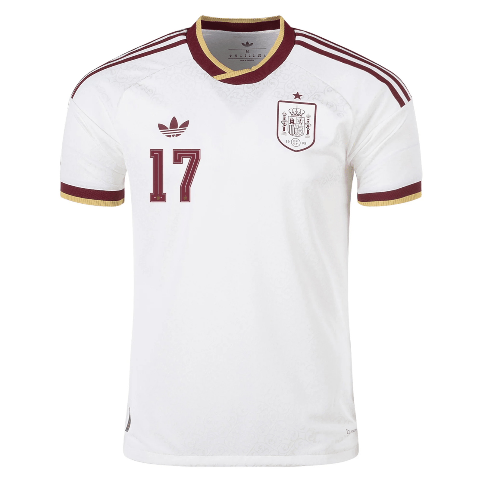 adidas Men's Spain Authentic Nico Williams Away Jersey 2026 (White) | SoccerWearhouse