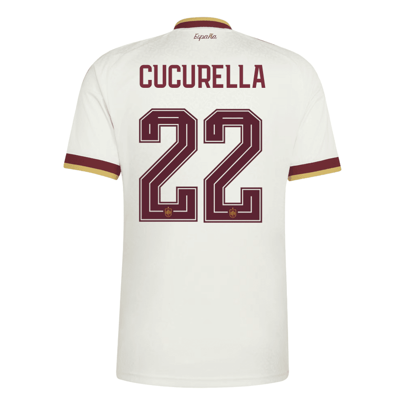adidas Men's Spain Cucurella Away Stadium Jersey 2026 (White) | SoccerWearhouse