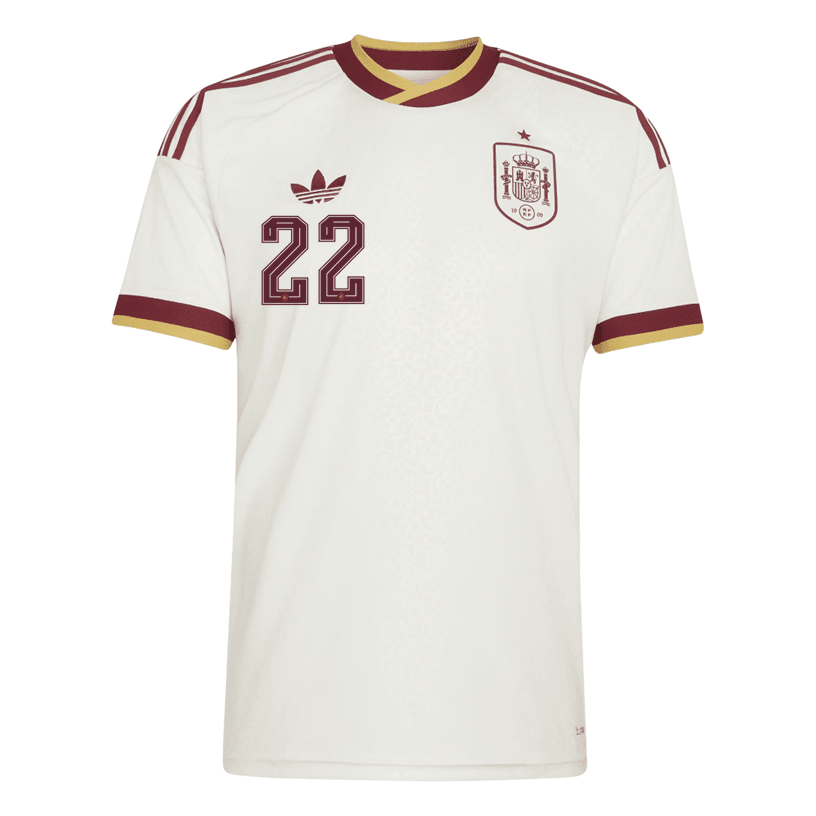 adidas Men's Spain Fermin Away Stadium Jersey 2026 (White) | SoccerWearhouse