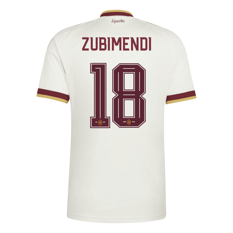 adidas Men's Spain Zubimendi Away Stadium Jersey 2026 (White) | SoccerWearhouse