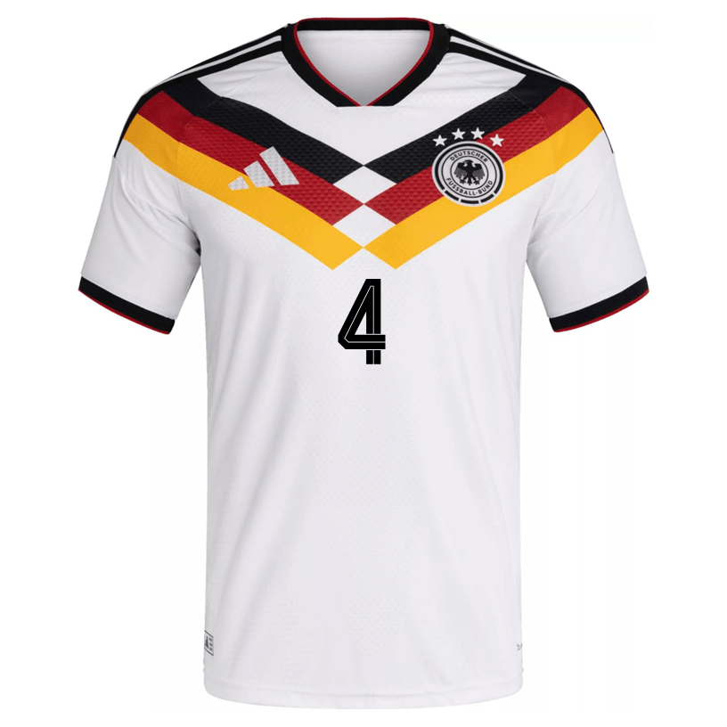 adidas Men's Tah Germany Authentic Home World Cup Jersey 2026 (White/Black) | SoccerWearhouse