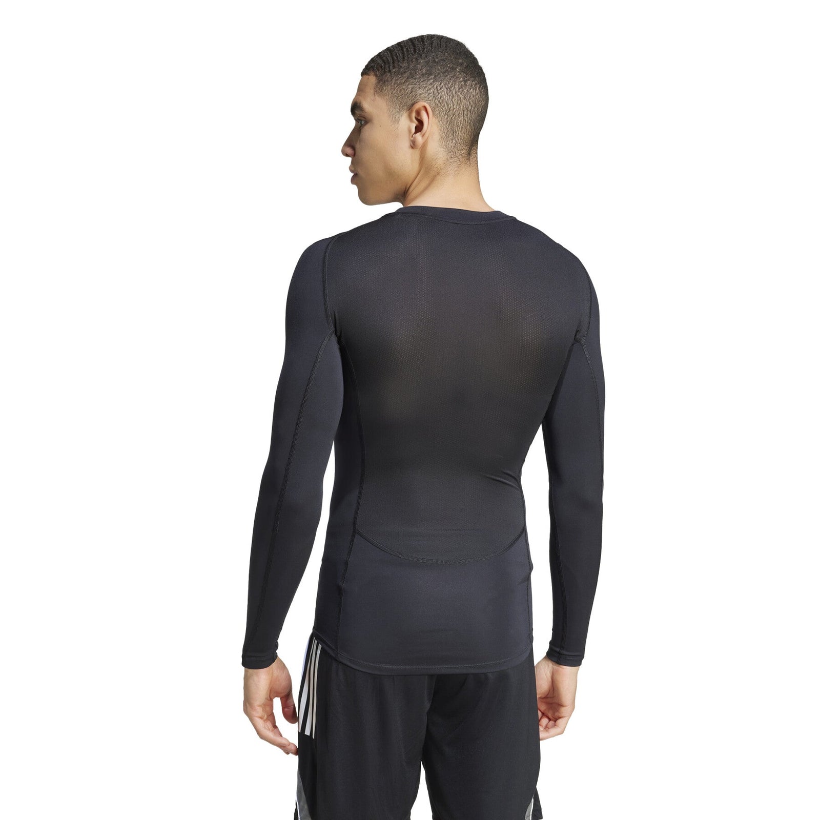 adidas Men's Techfit Long Sleeve Compression Top (Black) | SoccerWearhouse