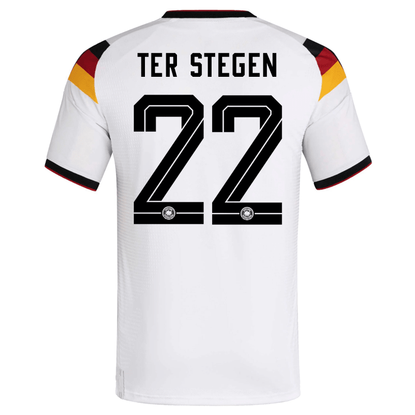 adidas Men's Ter Stegen Germany Authentic Home World Cup Jersey 2026 (White/Black) | SoccerWearhouse