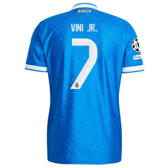 adidas Men's Vini Jr Real Madrid 25/26 Authentic Third Jersey w/ Champ