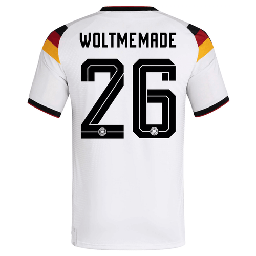 adidas Men's Woltmemade Germany Authentic Home World Cup Jersey 2026 (White/Black) - S