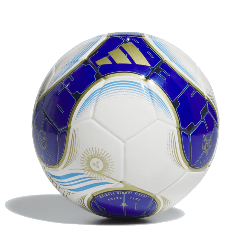 adidas Messi 3 Star Mini Ball 23/24 (White/Sky Blue) | SoccerWearhouse