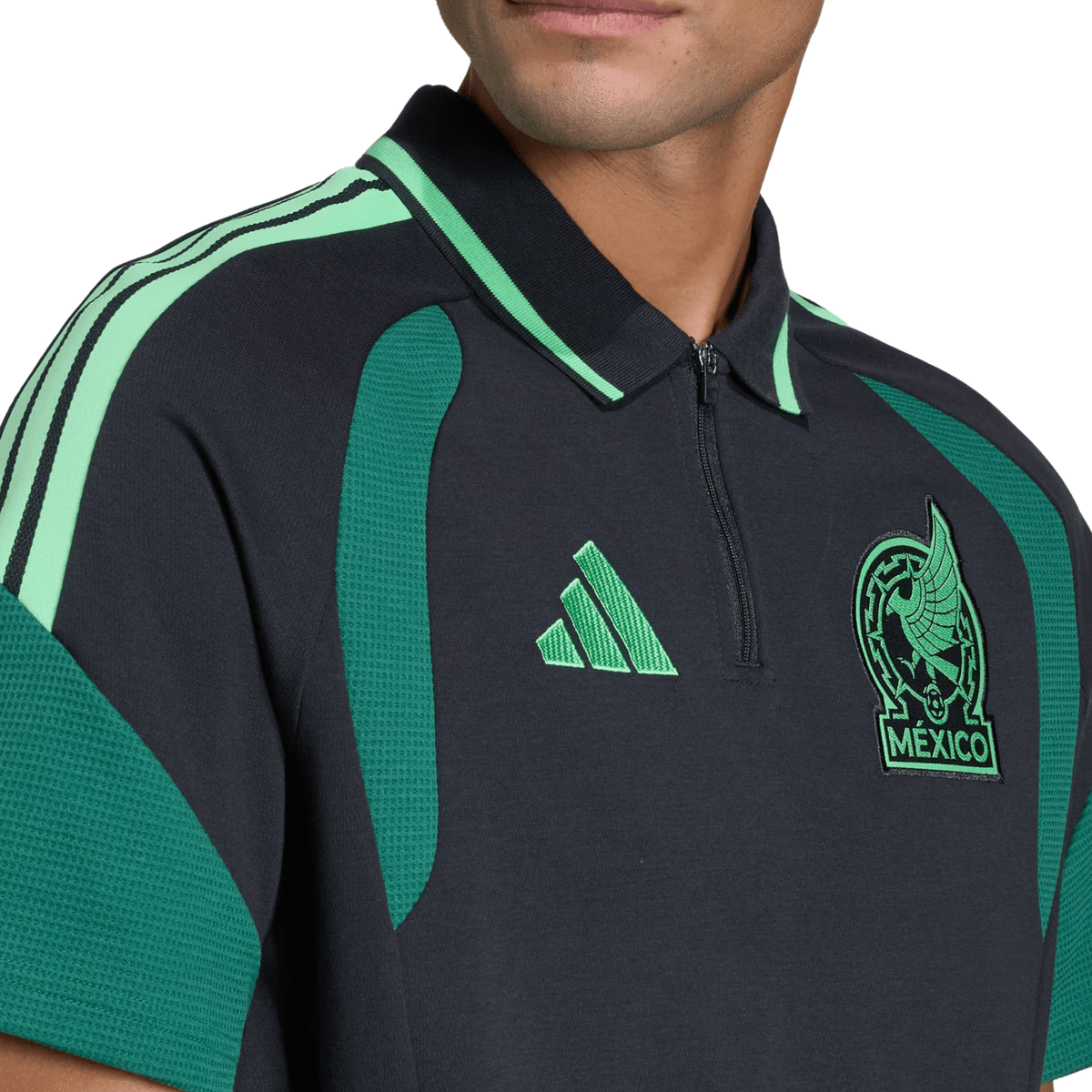 adidas Mexico 2026 Tiro Polo Shirt (Black) | SoccerWearhouse