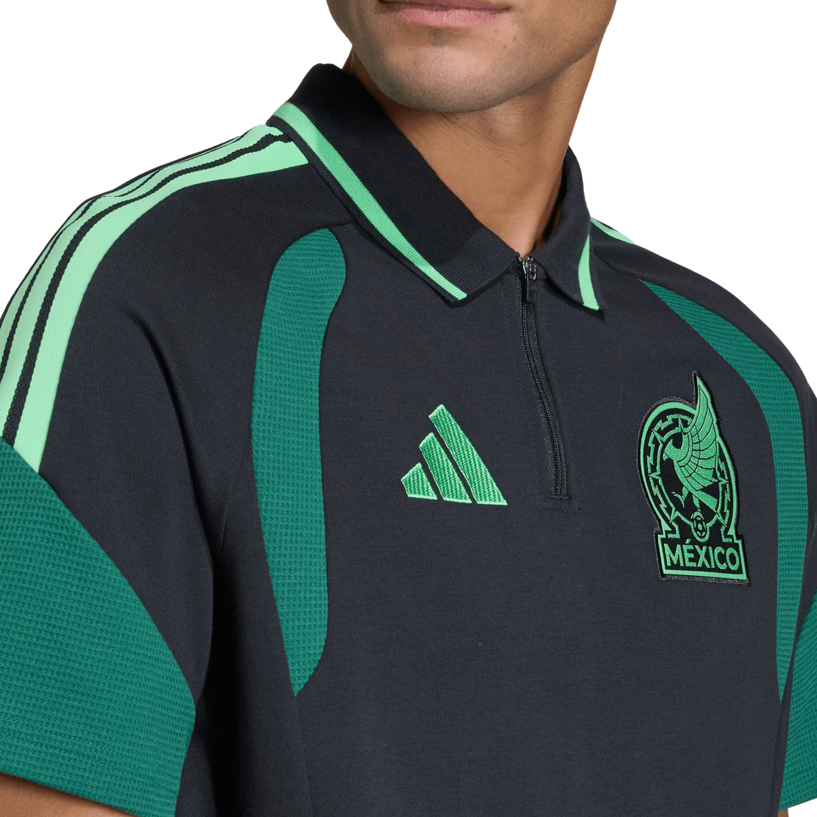 adidas Mexico 2026 Tiro Polo Shirt (Black) | SoccerWearhouse