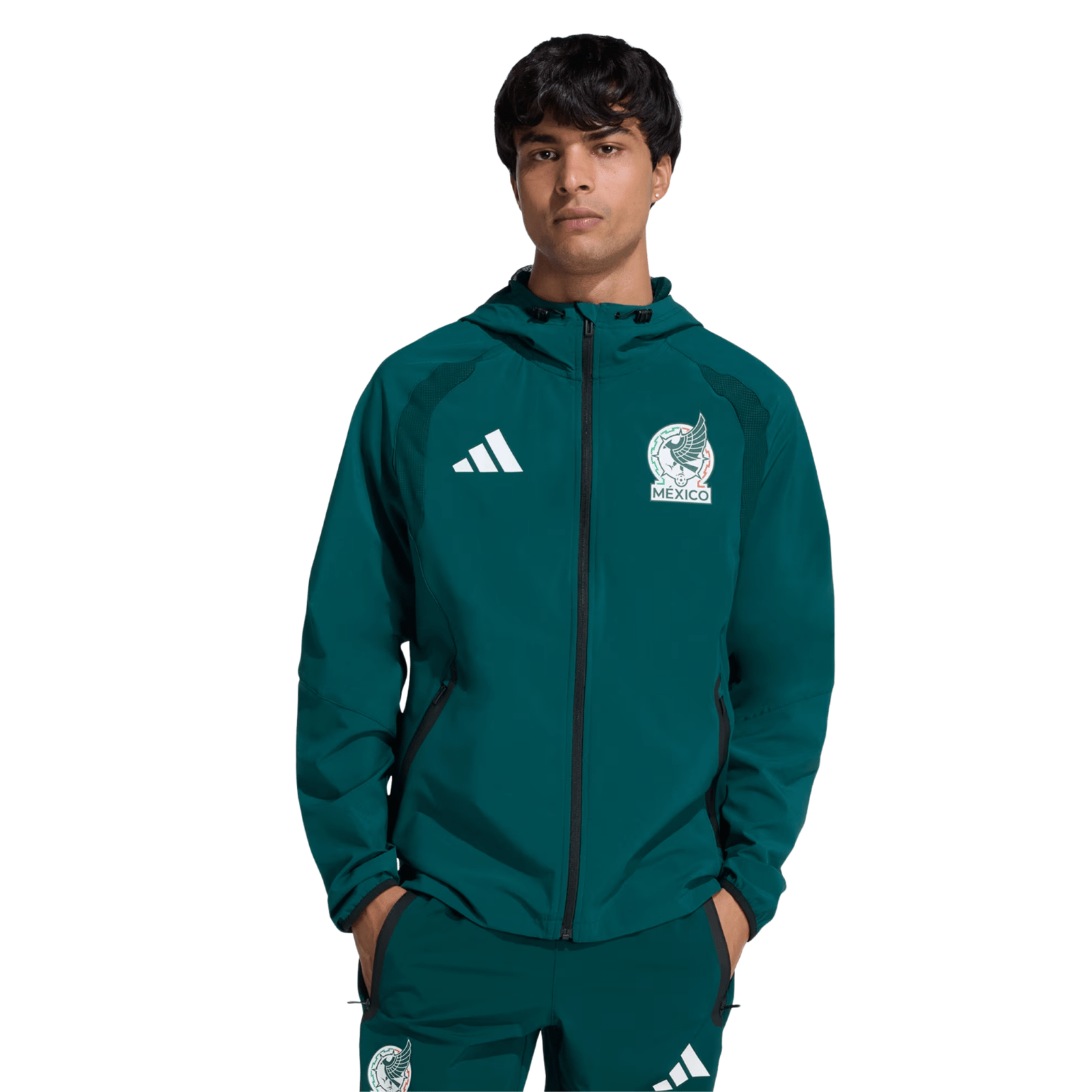 adidas Mexico 2026 Track Top Windbreaker Jacket (Green) | SoccerWearhouse
