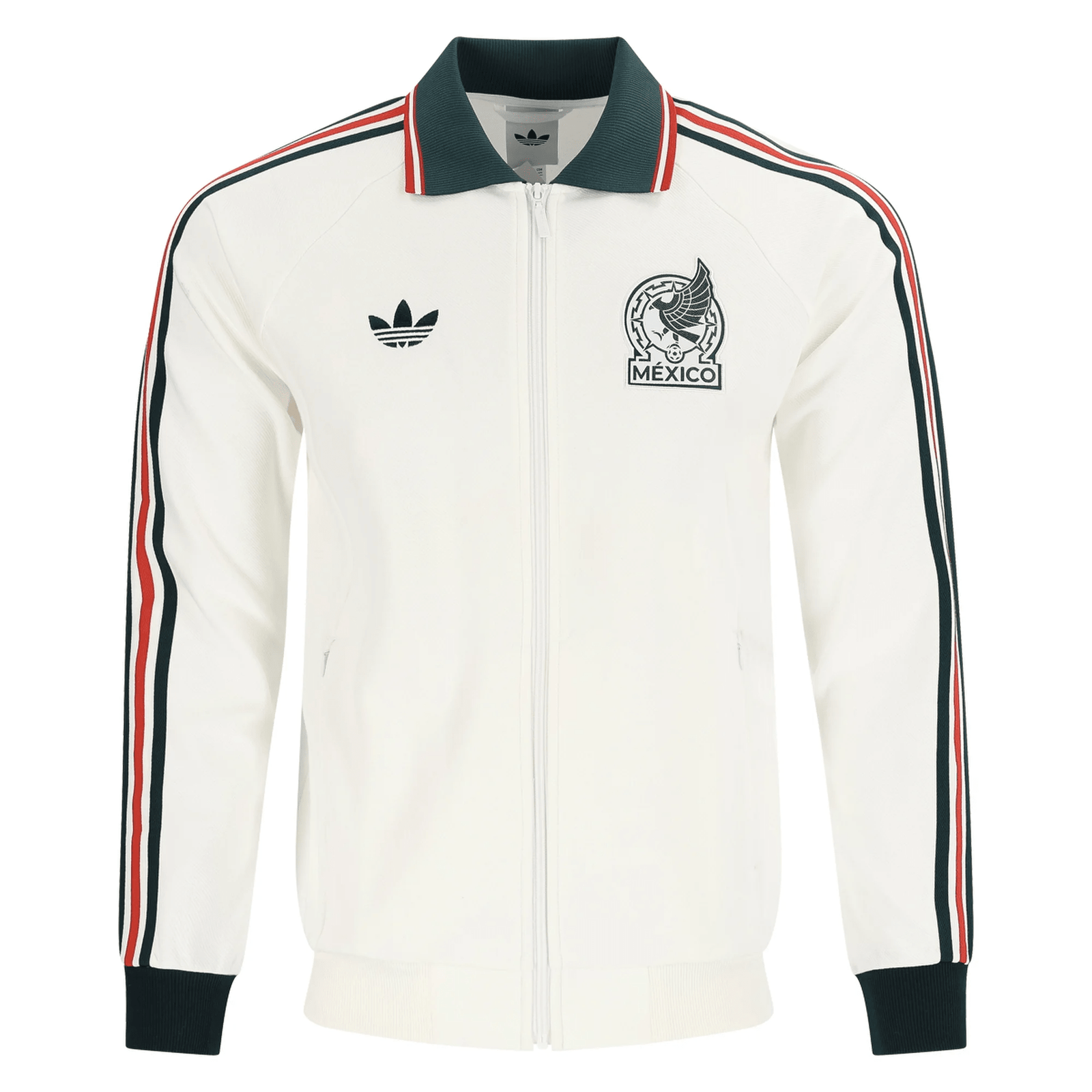 adidas Mexico Away Anthem Jacket 2026 (White) | SoccerWearhouse