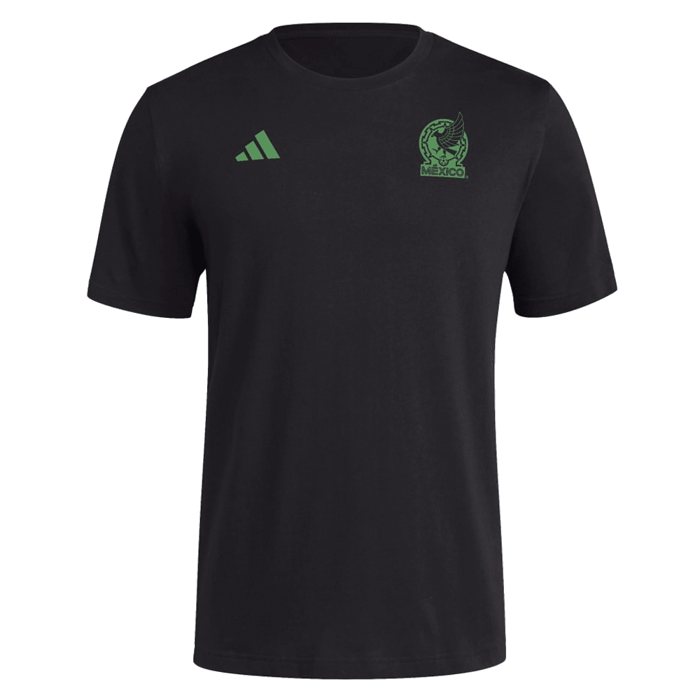 adidas Mexico Badge T-Shirt 24/25 (Black) | SoccerWearhouse